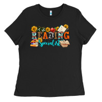 Black reading specialist olivia Ladies Tee - OliviaCreatesArt