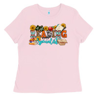 Bubblegum Pink reading specialist olivia Ladies Tee - OliviaCreatesArt