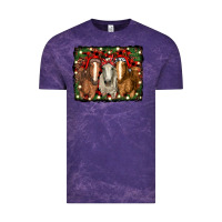 Cloud Purple Christmas horses Vintage Tee - RanaPortraitStore