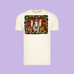 Christmas Horses Vintage Tee Designed By Ranaportraitstore