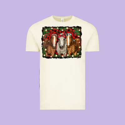 Christmas Horses Vintage Tee Designed By Ranaportraitstore