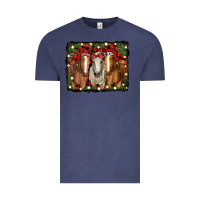 Vintage Denim Christmas horses Vintage Tee - RanaPortraitStore