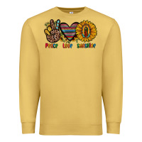 Antique Gold peace love sunshine Premium Sweatshirt - JahusDesignShop