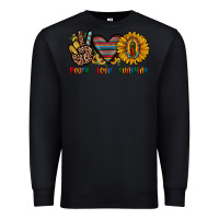 Black peace love sunshine Premium Sweatshirt - JahusDesignShop