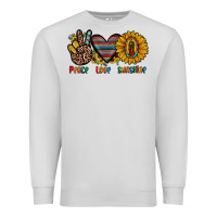 Dove Grey peace love sunshine Premium Sweatshirt - JahusDesignShop