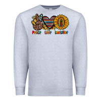 Heather Grey peace love sunshine Premium Sweatshirt - JahusDesignShop