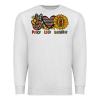Oatmeal Heather peace love sunshine Premium Sweatshirt - JahusDesignShop