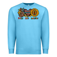 Ocean Blue peace love sunshine Premium Sweatshirt - JahusDesignShop
