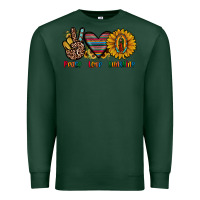 Sports Green peace love sunshine Premium Sweatshirt - JahusDesignShop
