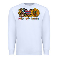 White peace love sunshine Premium Sweatshirt - JahusDesignShop