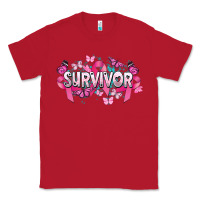 Red Cancer survivor Cancer Awareness Classic Tee - HowdyJamesFarm