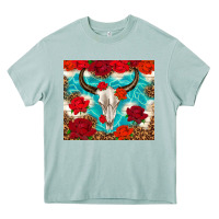 Arona bull skull rose Heavy Core Tee - TumblerDesignByShophia