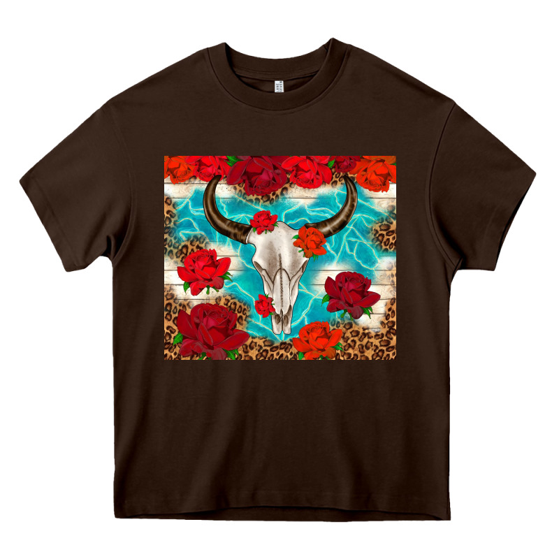 Bull Skull Rose Heavy Core Tee by TumblerDesignByShophia | Teevron