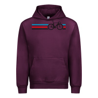 Mauve Wine bike stripes Urban Hoodie - artisFamous