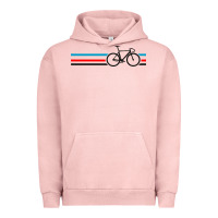 Pigment Salmon bike stripes Urban Hoodie - artisFamous