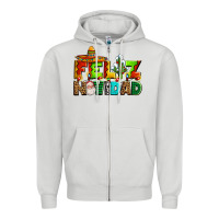 Dove Grey feliz navidad sombrero Zipper Hoodie - AdoDesignShop