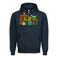 Navy feliz navidad sombrero Zipper Hoodie - AdoDesignShop
