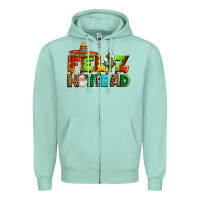 Seafoam feliz navidad sombrero Zipper Hoodie - AdoDesignShop