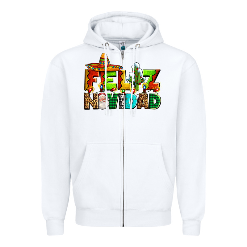 Feliz Navidad Sombrero Zipper Hoodie by AdoDesignShop | Teevron