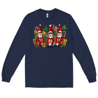 Navy Christmas Elfs Long Sleeve Tee - FaDigitalArtStudio