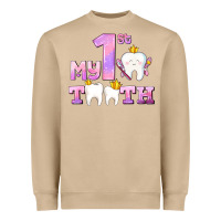 Mushroom my first tooth with teeth for girls Heavyweight Sweatshirt - AdoDesignShop