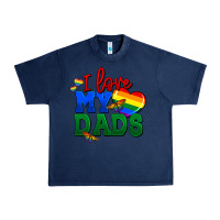 Navy I love my dads Urban Heavy Tee - FaDigitalArtStudio