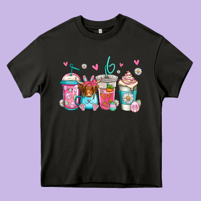 Easter Longhaired Cow Coffee Cups Heavy Core Tee Designed By Jasminsmagicworld