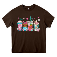 Chocolate Brown easter longhaired cow coffee cups Heavy Core Tee - Jasminsmagicworld