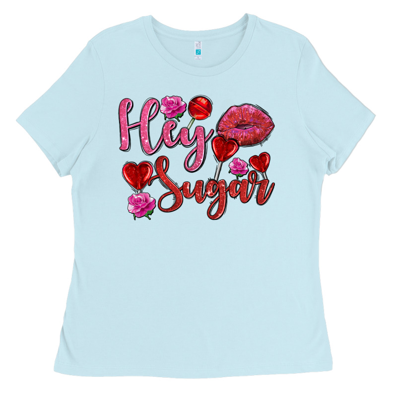 Hey Sugar With Lips And Candies Olivia Ladies Tee by OliviaCreatesArt | Teevron