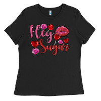 Black hey sugar with lips and candies olivia Ladies Tee - OliviaCreatesArt