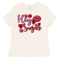 Bone hey sugar with lips and candies olivia Ladies Tee - OliviaCreatesArt