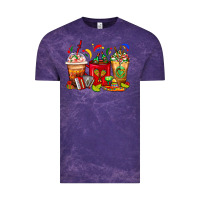 Cloud Purple Mexico Coffee Cups Vintage Tee - FaDigitalArtStudio