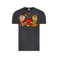 Vintage Black Mexico Coffee Cups Vintage Tee - FaDigitalArtStudio