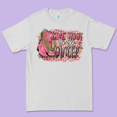 Give Boot To The Cancer Premium Tee Designed By Cowgirlartshop