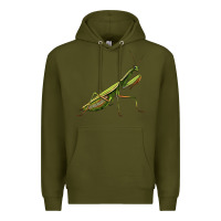 Army Green mantis Premium Hoodie - LillyAllenDesigns