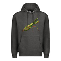Charcoal Heather mantis Premium Hoodie - LillyAllenDesigns
