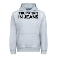 Heather Grey trump skis in jeans Urban Hoodie - artisFamous