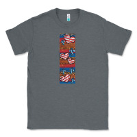Charcoal Heather usa flag and cross penwraps Classic Tee - Artiststas