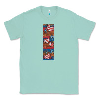 Seafoam usa flag and cross penwraps Classic Tee - Artiststas