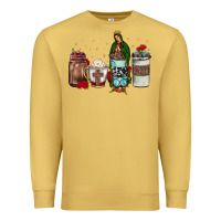 Antique Gold our lady of guadalupe coffee Premium Sweatshirt - JahusDesignShop