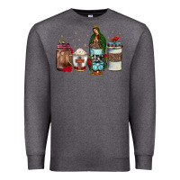 Charcoal Heather our lady of guadalupe coffee Premium Sweatshirt - JahusDesignShop