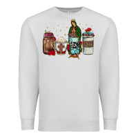 Dove Grey our lady of guadalupe coffee Premium Sweatshirt - JahusDesignShop