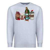 Heather Grey our lady of guadalupe coffee Premium Sweatshirt - JahusDesignShop