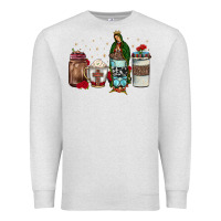 Oatmeal Heather our lady of guadalupe coffee Premium Sweatshirt - JahusDesignShop