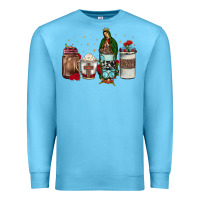 Ocean Blue our lady of guadalupe coffee Premium Sweatshirt - JahusDesignShop