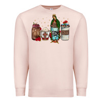 Pale Pink our lady of guadalupe coffee Premium Sweatshirt - JahusDesignShop