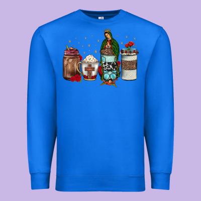 Our Lady Of Guadalupe Coffee Premium Sweatshirt Designed By Jahusdesignshop
