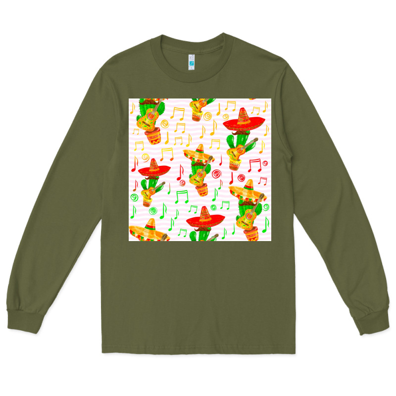 Mexico Seamless Pattern Long Sleeve Tee by FaDigitalArtStudio | Teevron