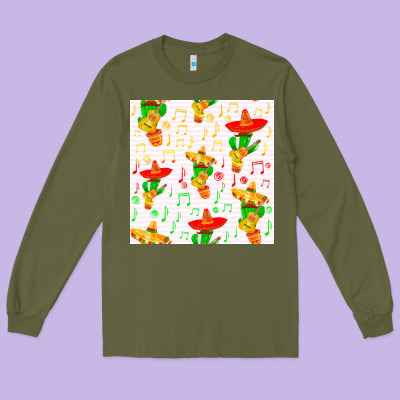 Mexico Seamless Pattern Long Sleeve Tee Designed By Fadigitalartstudio