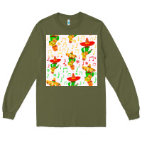 Army Green mexico seamless pattern Long Sleeve Tee - FaDigitalArtStudio